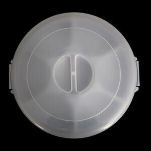 Pioneer No. 245 Round Divided Serving Tray Snack Platter With Lid Gray